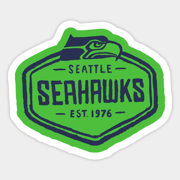 Seattle Seahaaaawks 07 Sticker by Very Simple Graph